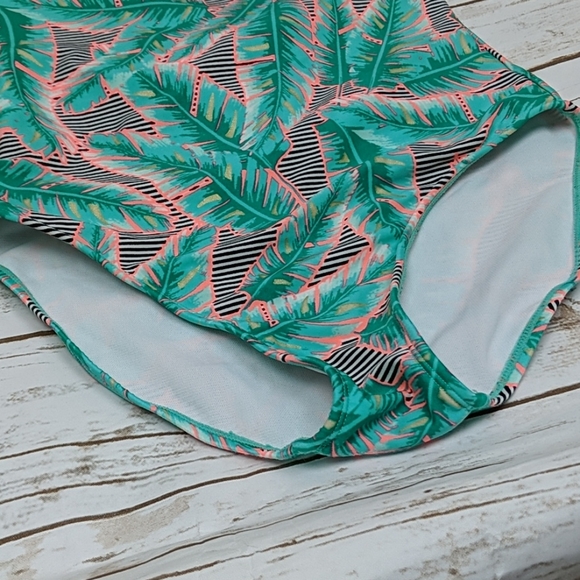 Art Class Green Palm Trees Swimsuit XL (14/16) - Picture 3 of 5